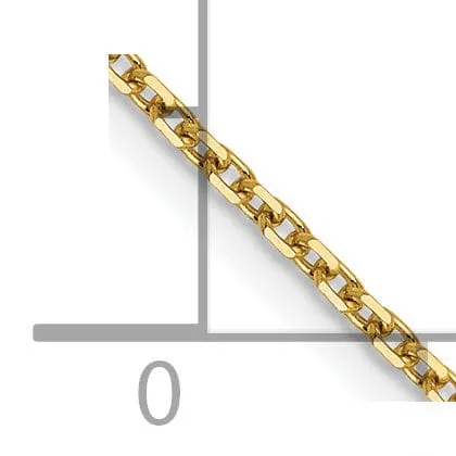 14k Yellow Gold 1.25 mm D.C Rolo Chain