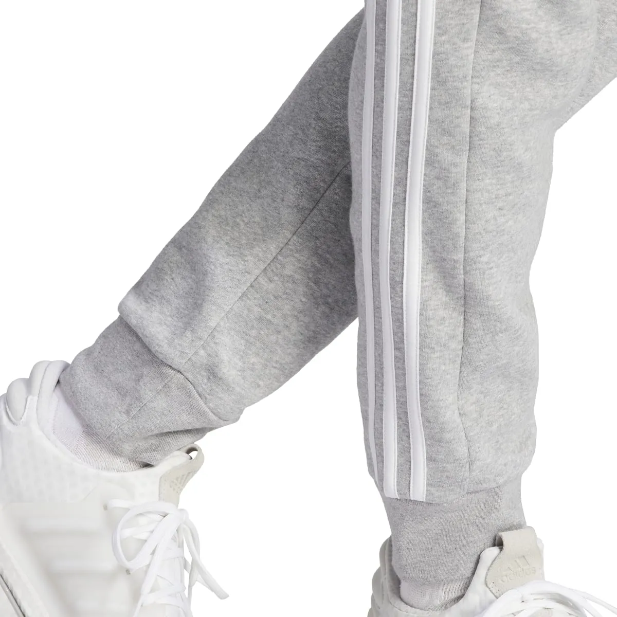 adidas Men's Essentials Tapered 3-Stripes Fleece Pants