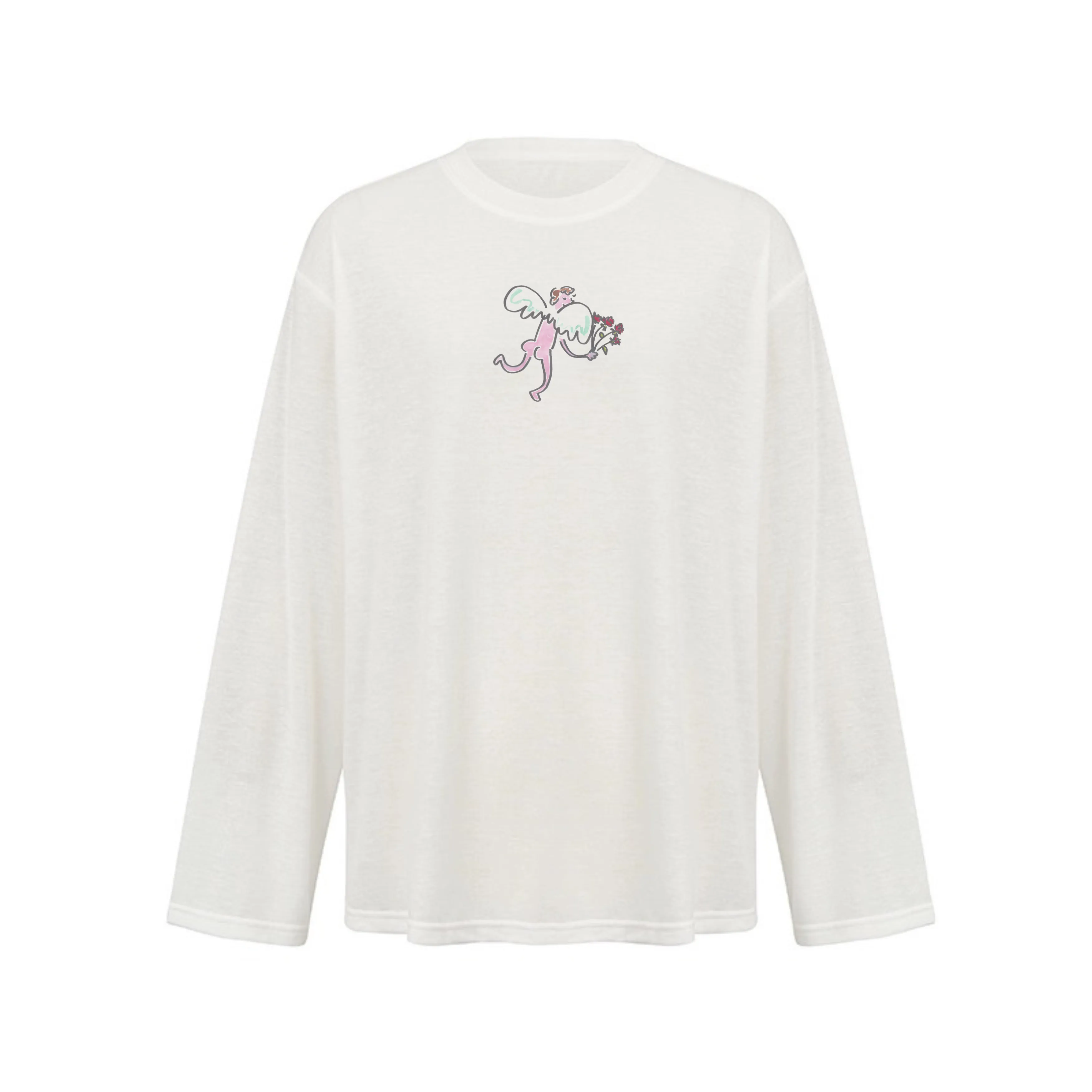 Angle Long sleeve Linen T-shirt x Ofelia Botella