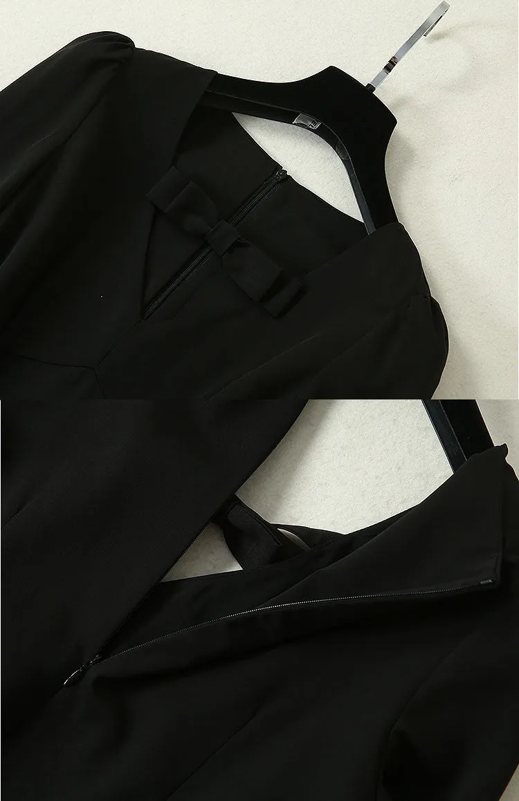 BBL DESIGN DEEP V NECK MAXI DRESS WITH BUCKLE BELT