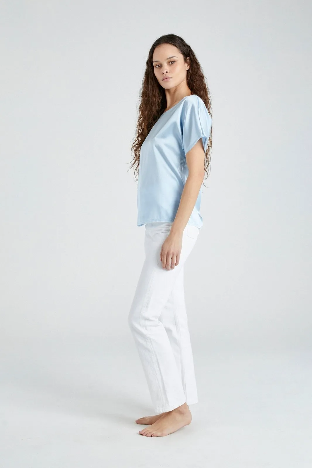   Beryll Erica Silk Shirt | Baby Blue
