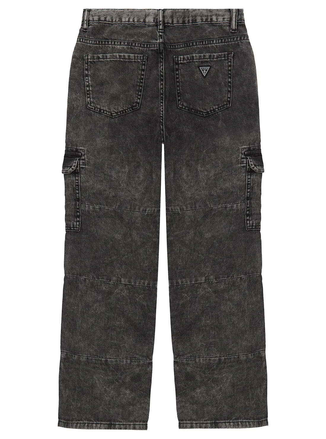 Black Denim Cargo Pants (7-16)