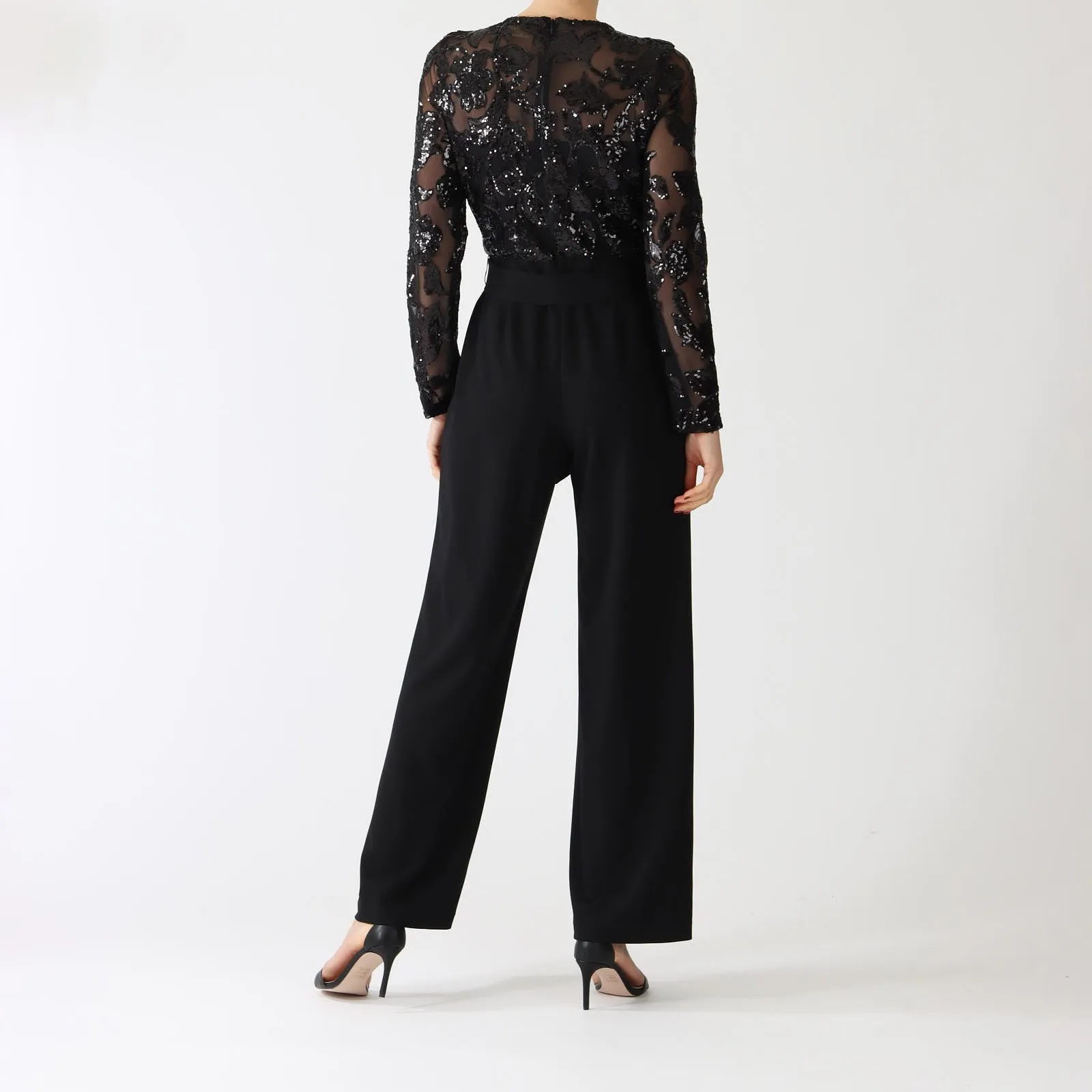 Black Sequin Jumpsuit