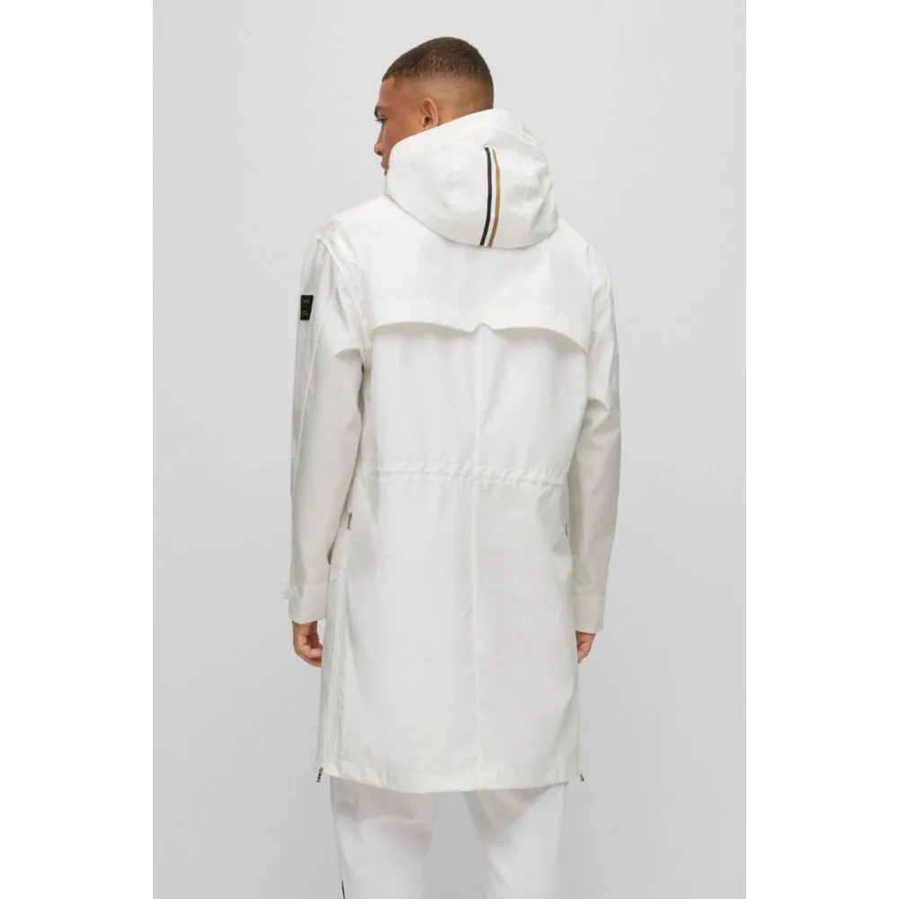 BOSS x Matteo Berrettini parka jacket with detachable hood and logo badge
