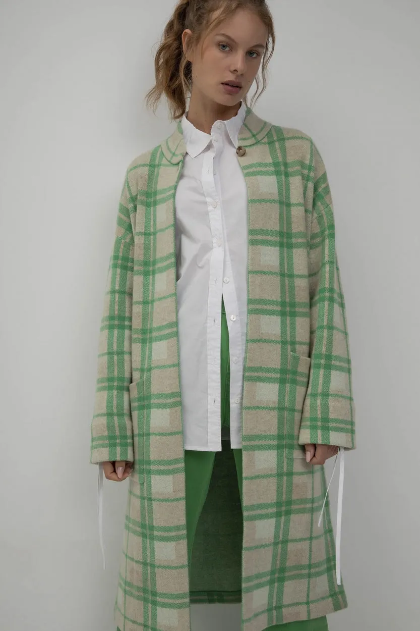 Cardigan Sjoerd - Parrot Green Check