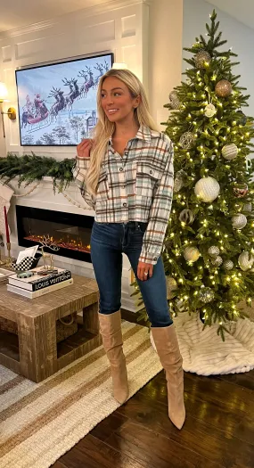 Carly Plaid Cropped Shacket