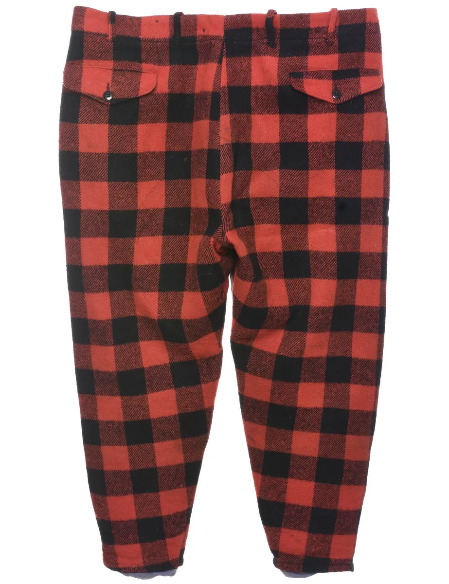 Checked Pattern Trousers - W44 L26