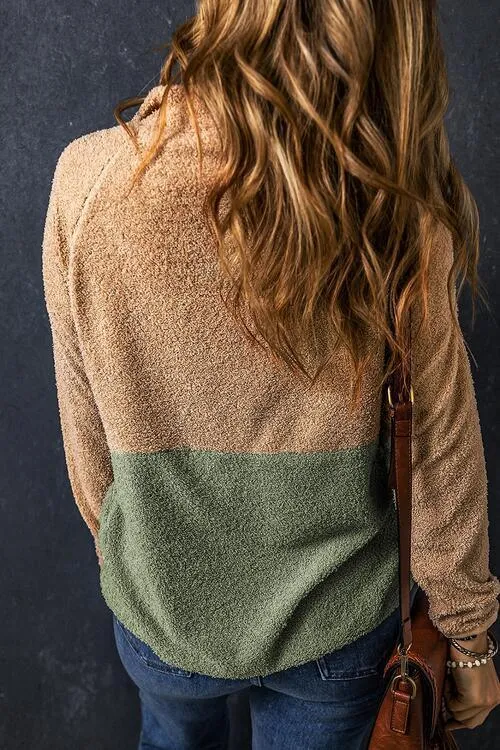 Cozy Choice Half Zip Faux Fleece Jacket