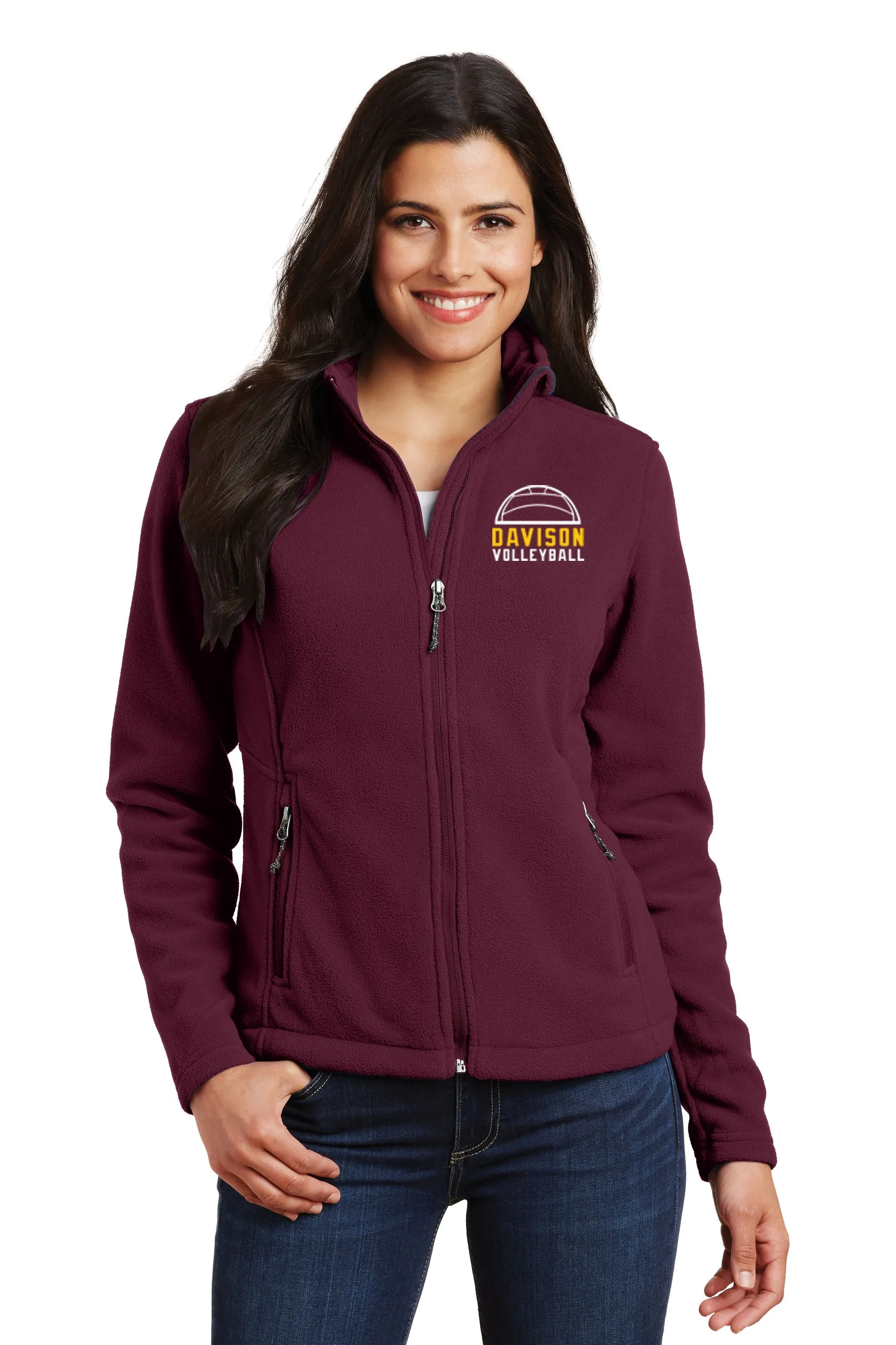 Davison Volleyball Embroidered Full Zip Jacket
