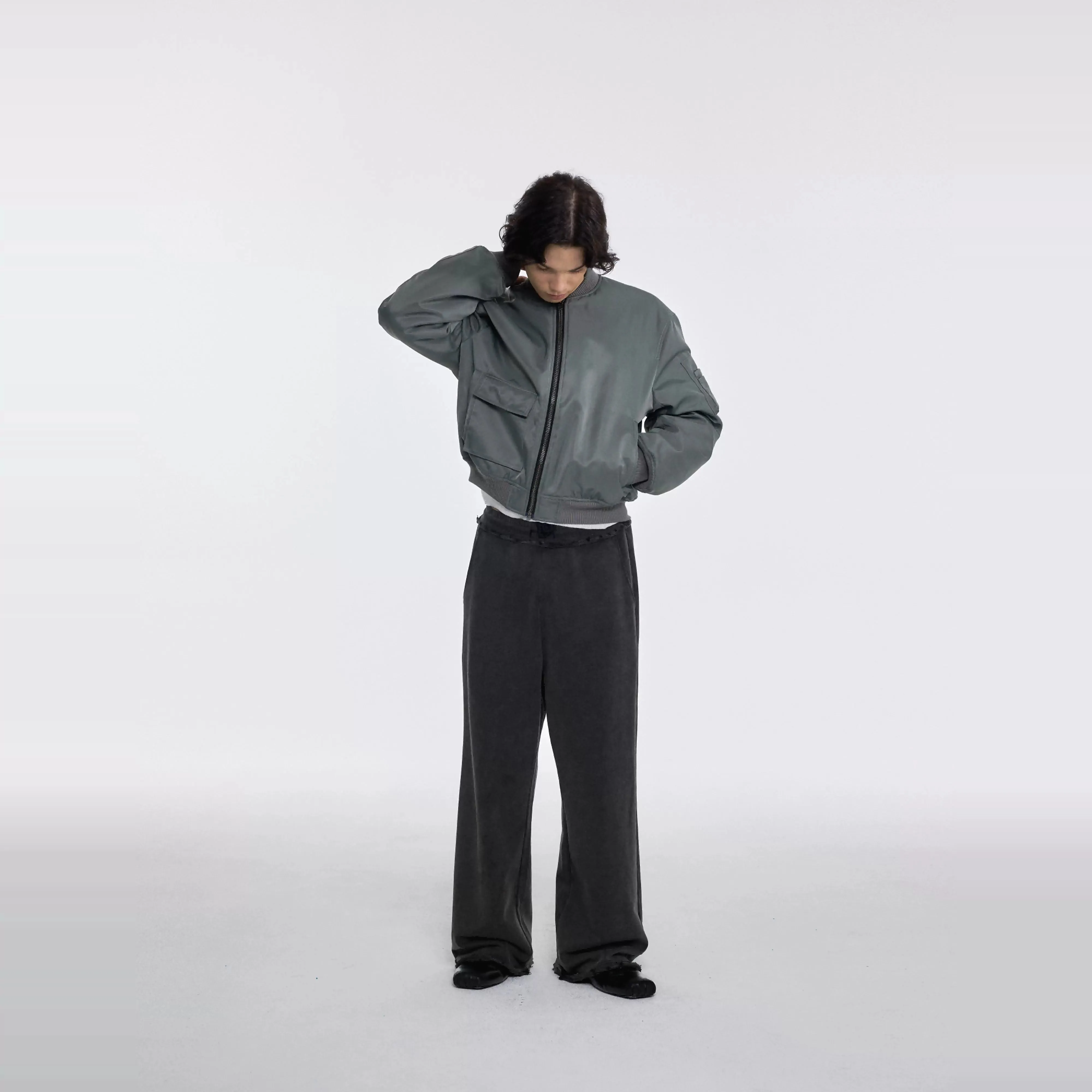 Distressed Drawstring Sweatpants