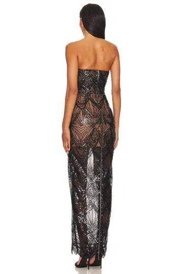Giselle Black Maxi Dress - S