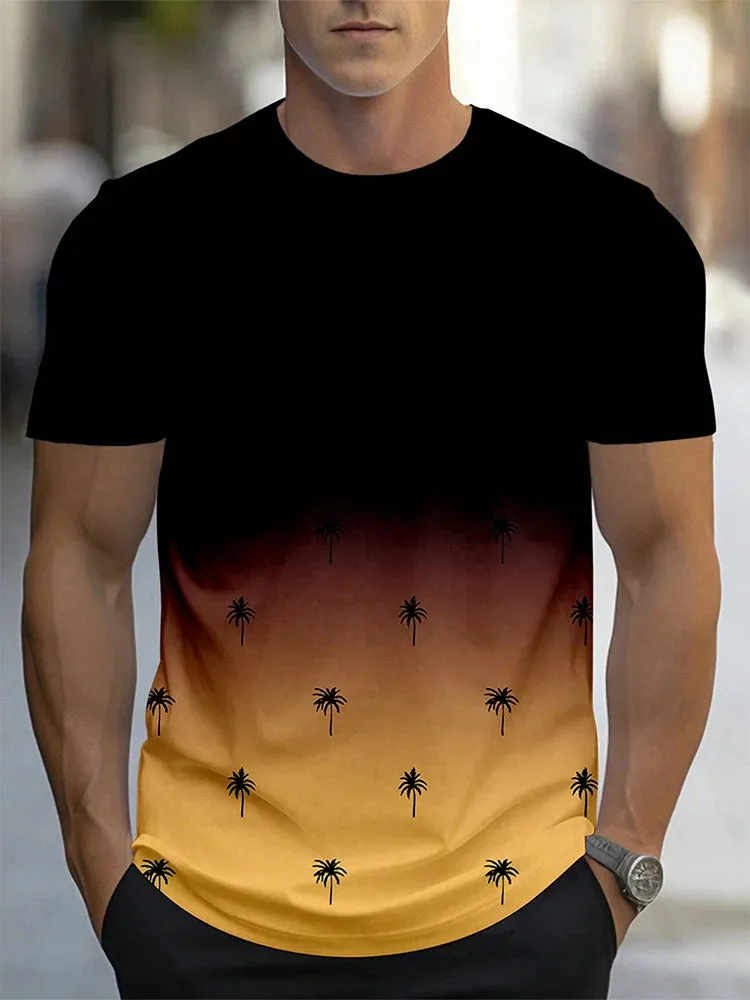 Hawaiian Street Fashion Men's T-shirt New Summer Beach Vacation Men's Casual T-shirt Outdoor Beach Men's Short-sleeved Top