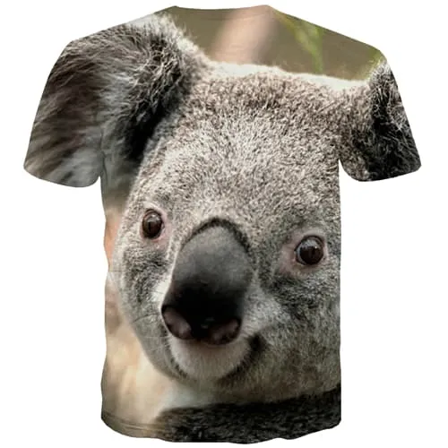 Koala T shirts Men Lovely T-shirts Graphic Funny Tshirt Printed Harajuku Shirt Print Street T shirts Funny Short Sleeve Hip hop