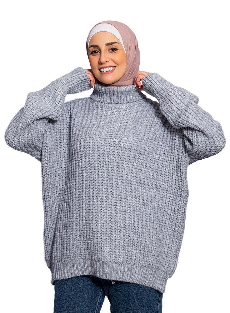 Light Blue Puffy Pullover One Size