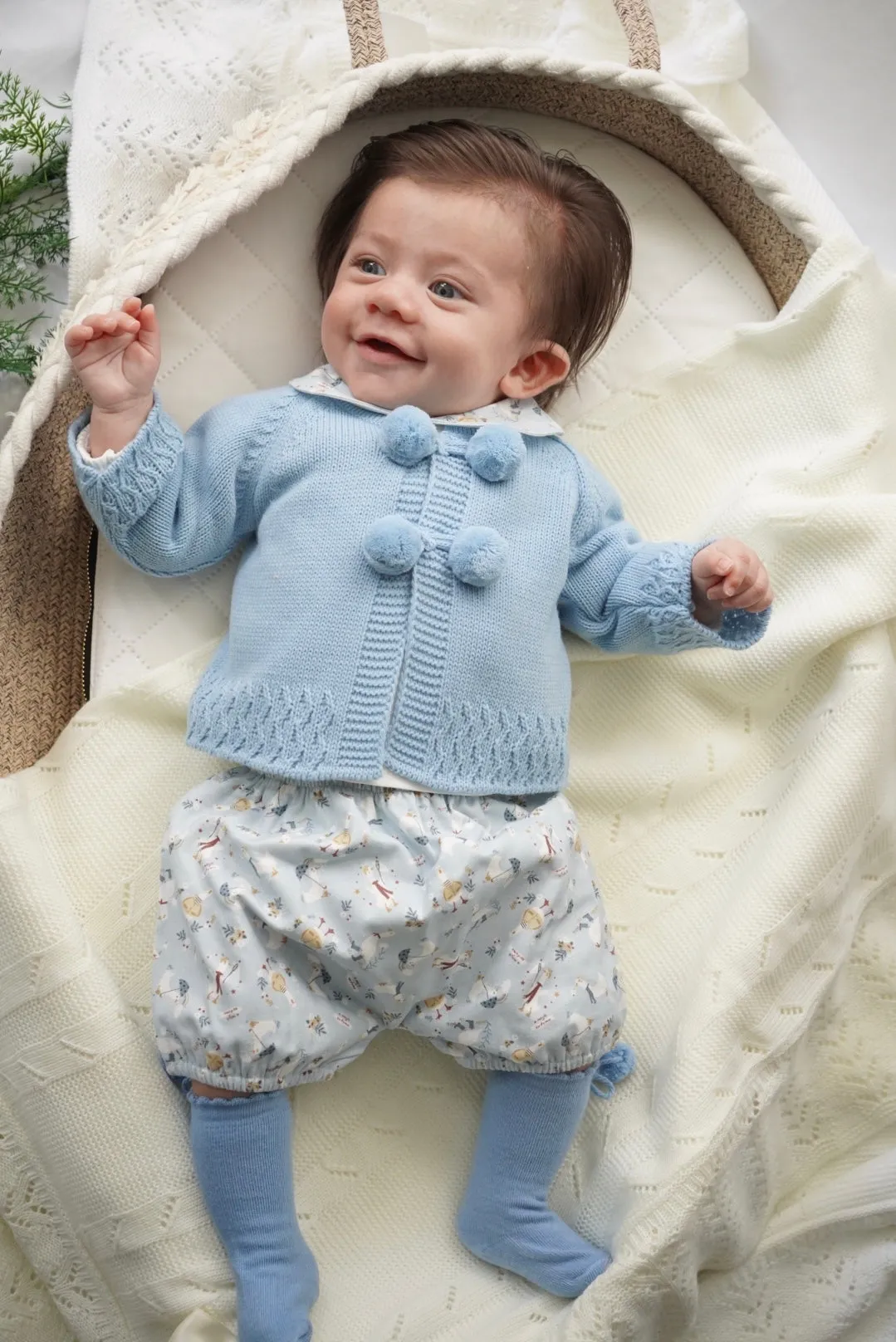 Lucas Knitted Cardigan with Cute Docks Short and Shirt