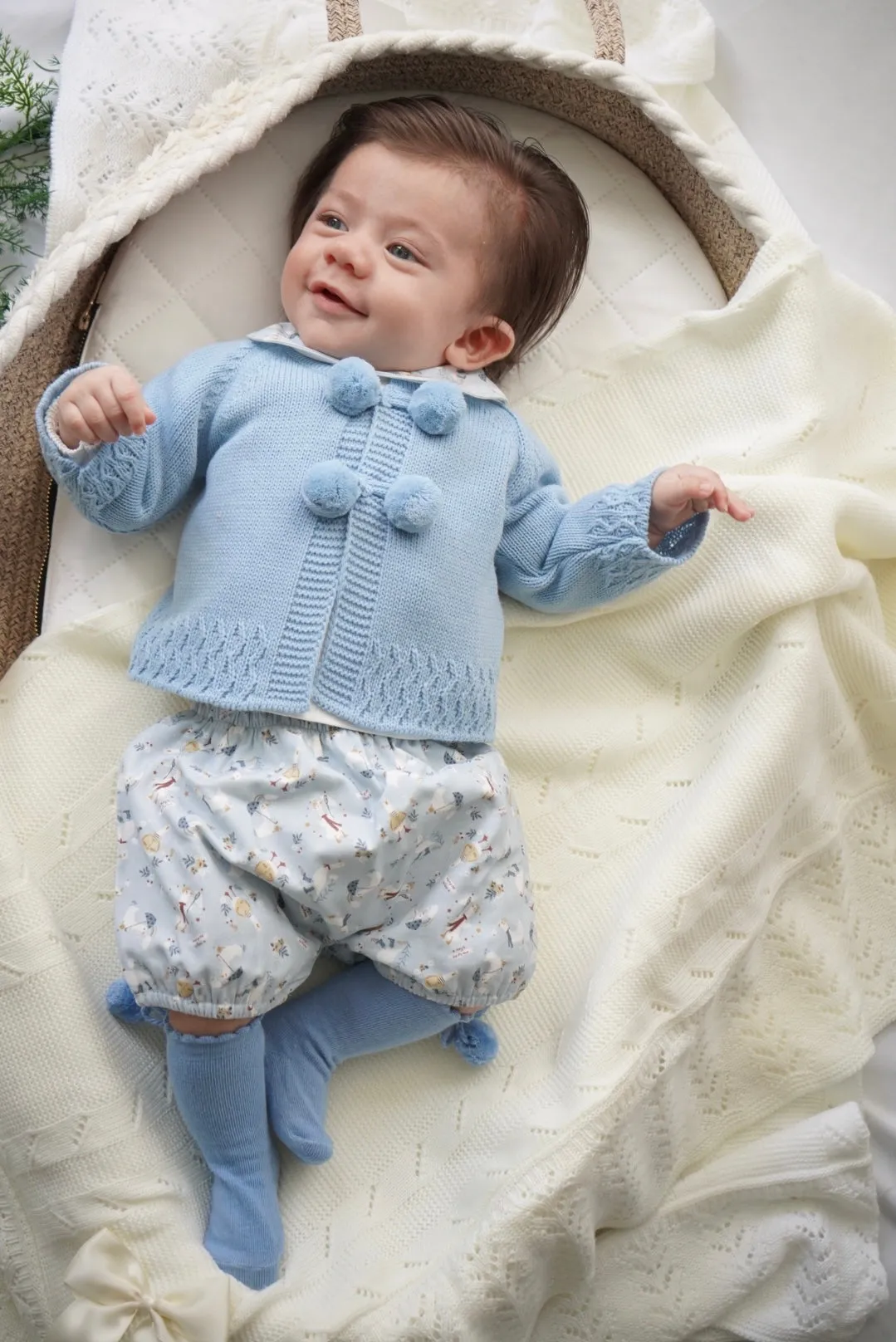 Lucas Knitted Cardigan with Cute Docks Short and Shirt