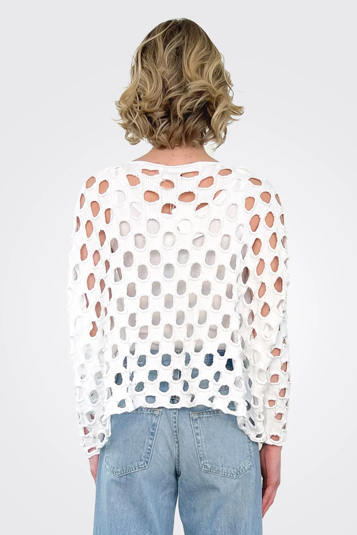 Lula Cutout Pullover - White