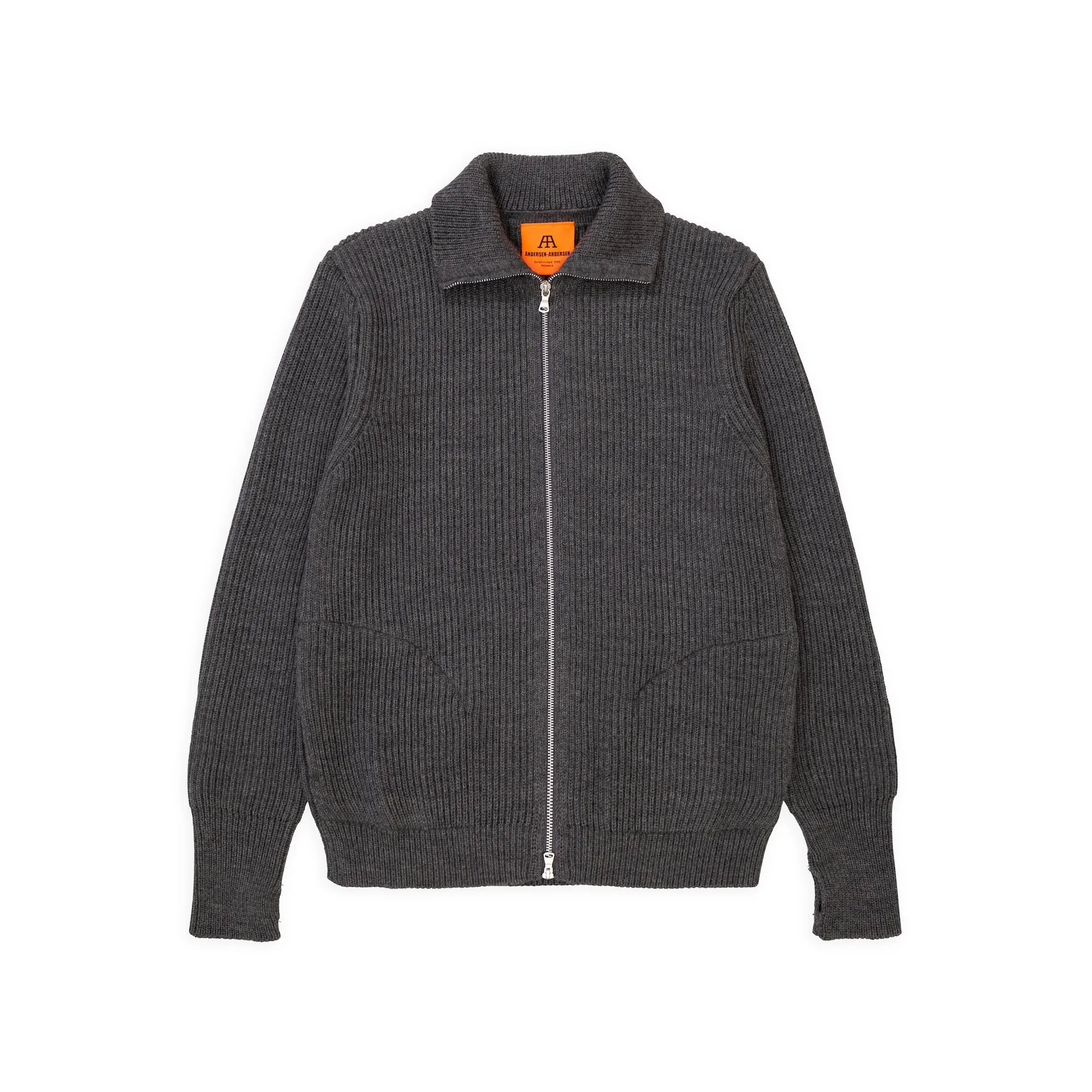 Navy Full-Zip Pockets Grey