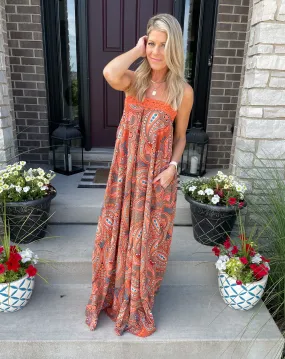 Off To Bali Strapless Wide Leg Jumpsuit