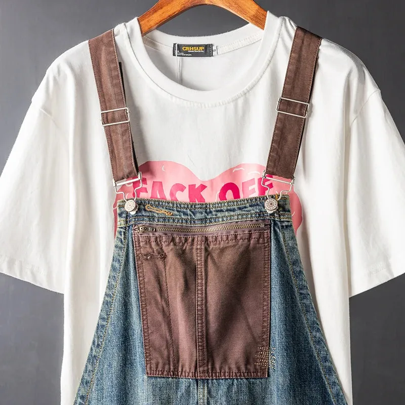 Patchwork Big Pockets Patch Jumpsuit