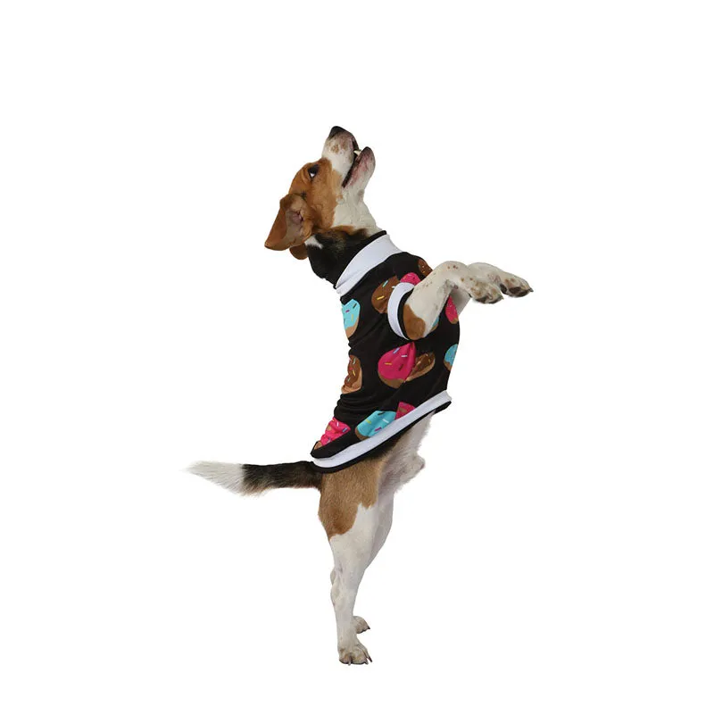 Pawsindia Donut T-Shirt For Dog, Black