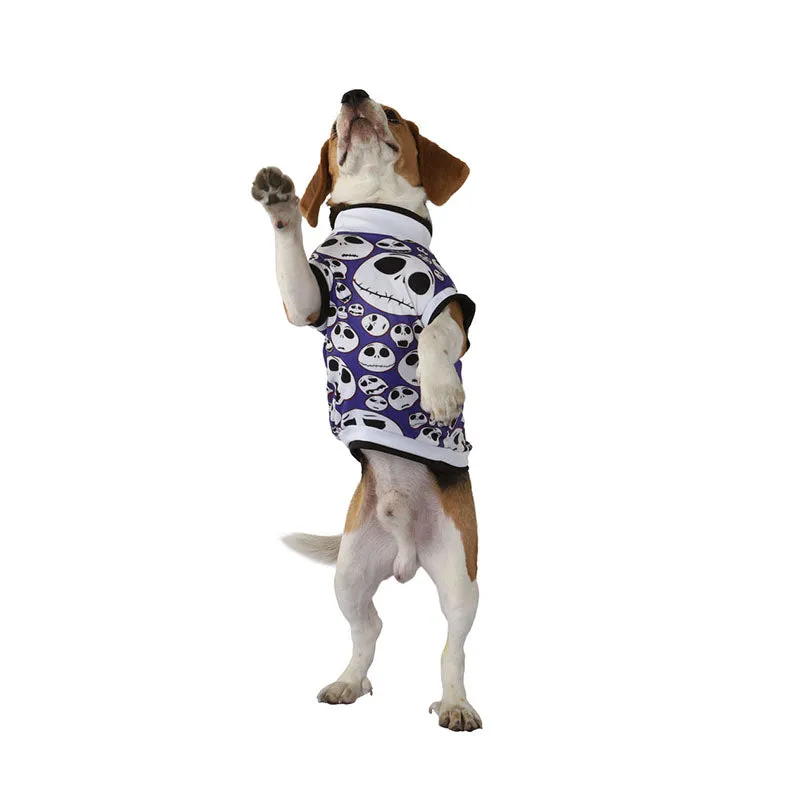 Pawsindia Skull T-Shirt For Dog, Purple