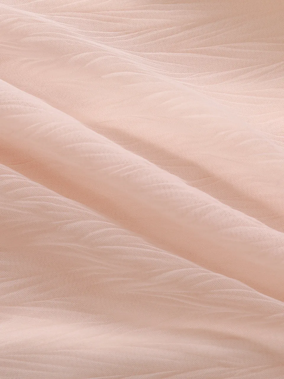 Peach tulle long dress