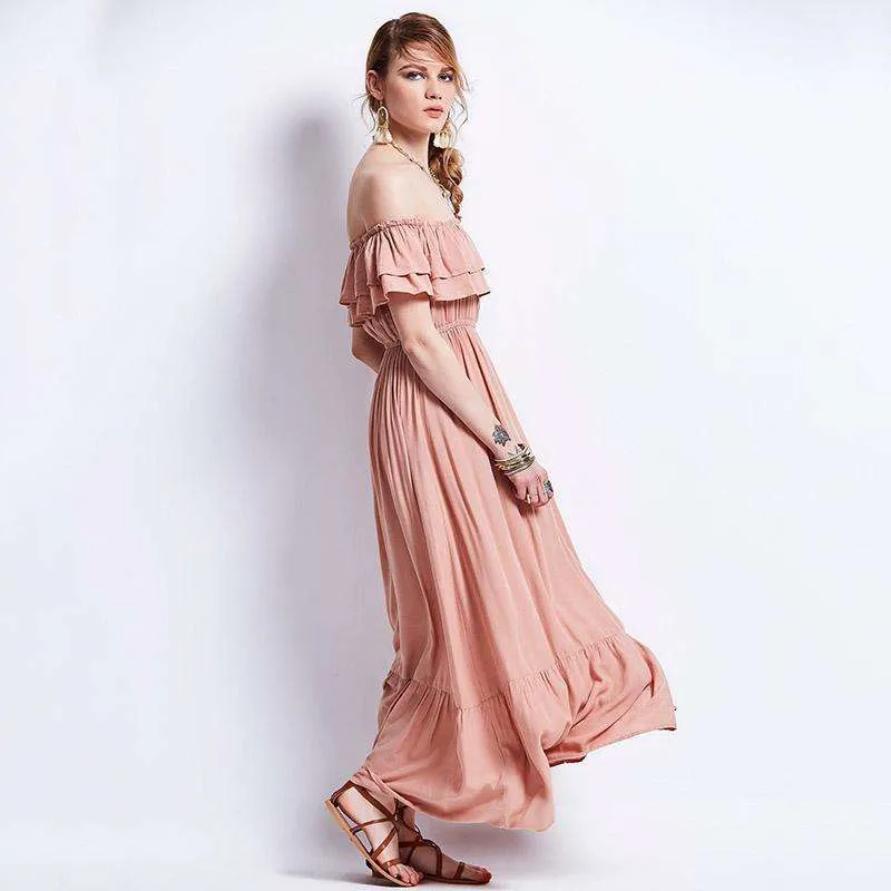 Pinky Ruffles Maxi