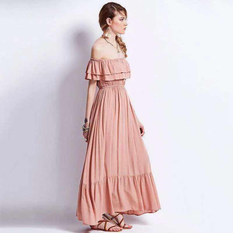 Pinky Ruffles Maxi