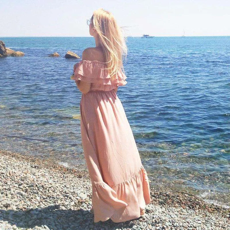 Pinky Ruffles Maxi