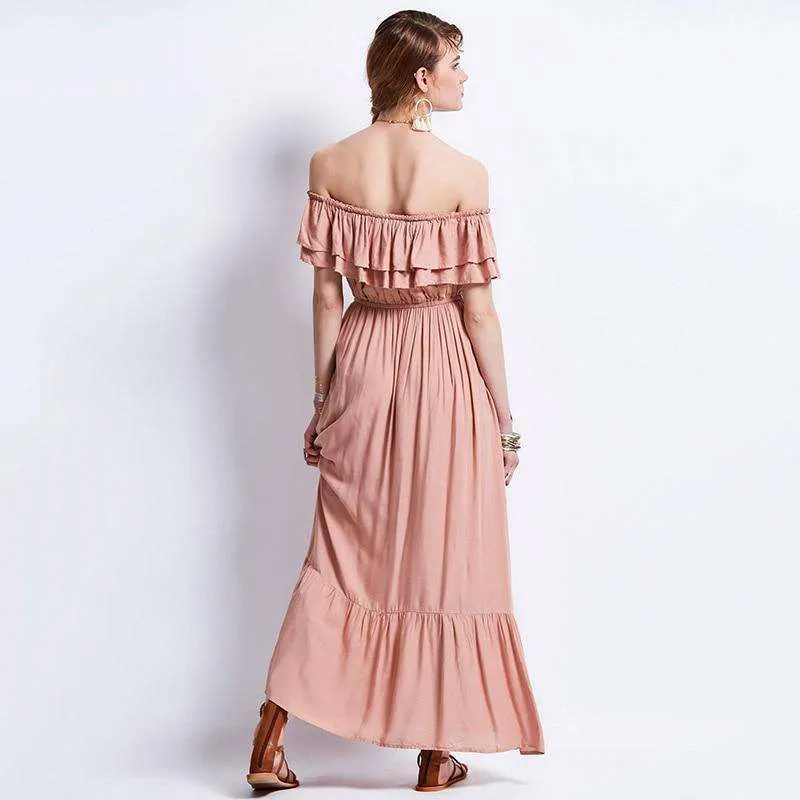 Pinky Ruffles Maxi