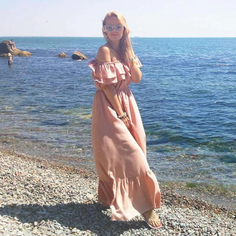 Pinky Ruffles Maxi