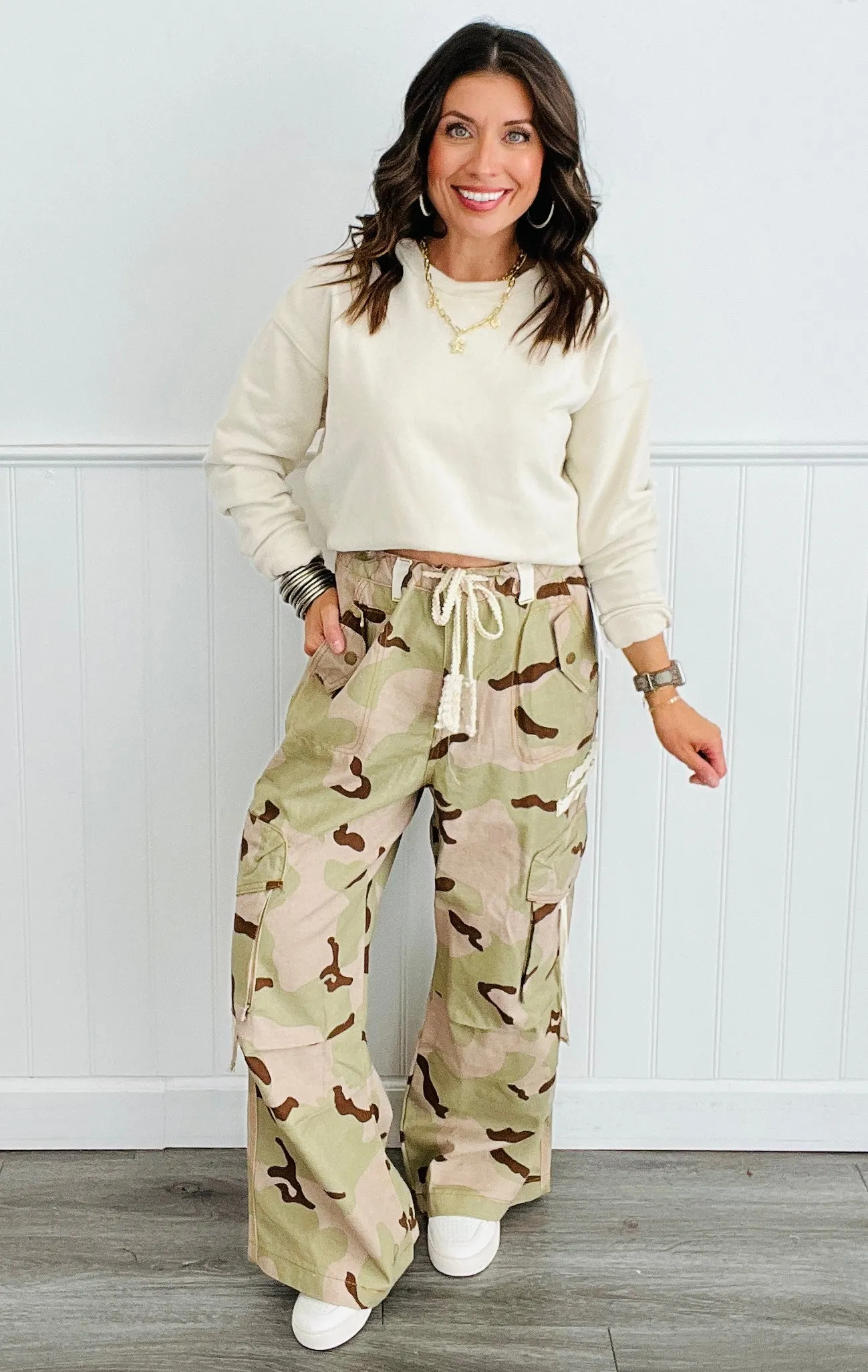 POL Beige Camo Twill Cargo Pants (Reg)