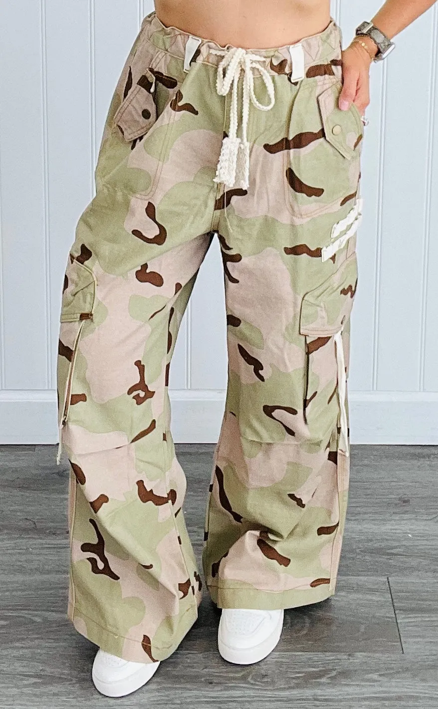 POL Beige Camo Twill Cargo Pants (Reg)