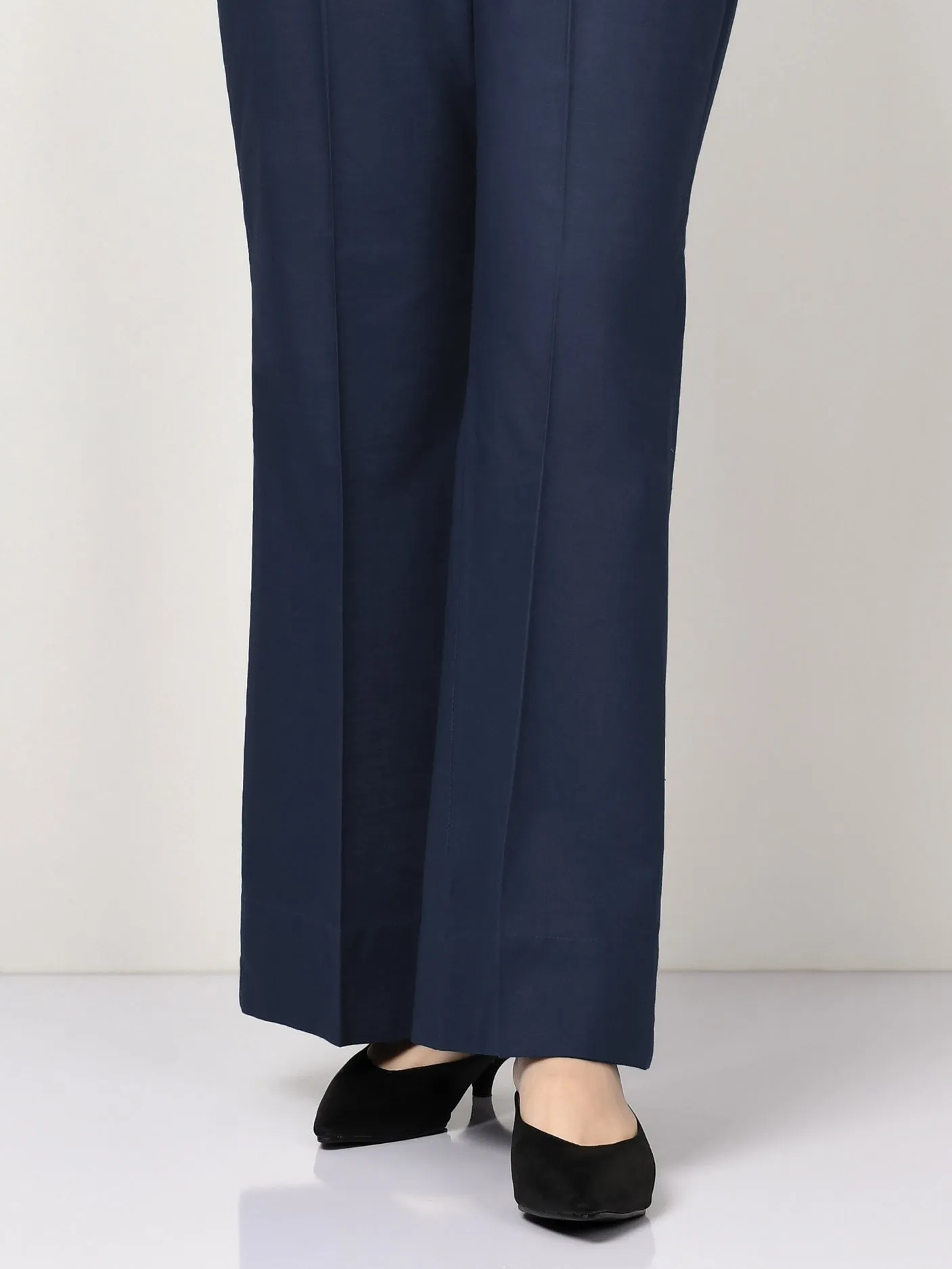 Raw Silk Pants - Dark Navy