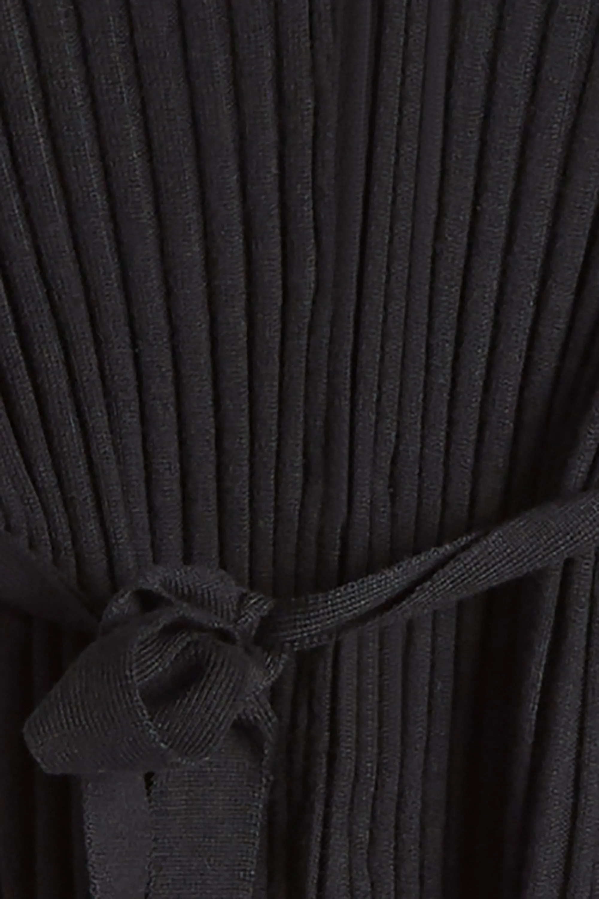 RIBBED CARDIGAN WITH TIE