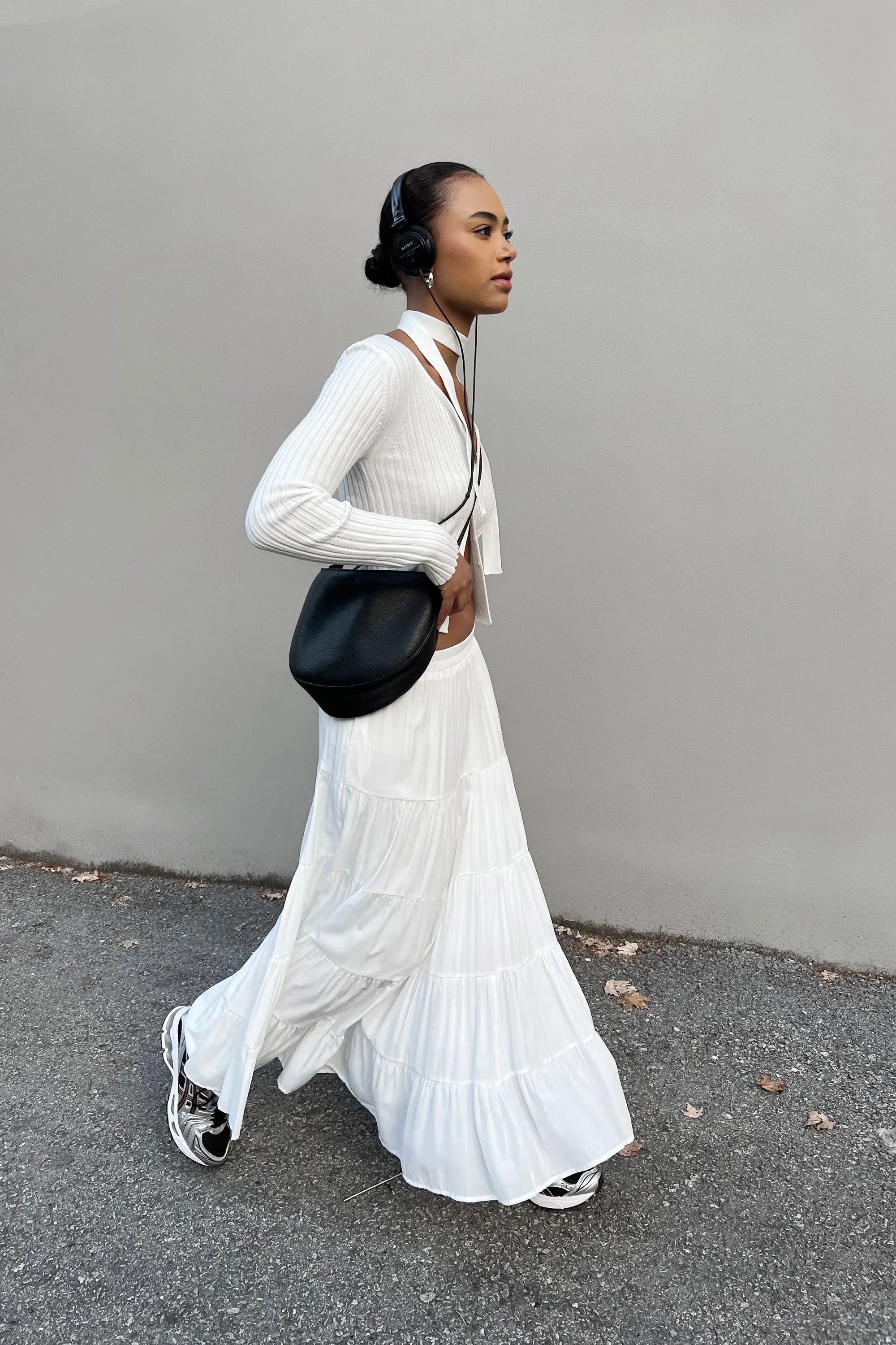 RIBBED CARDIGAN WITH TIE