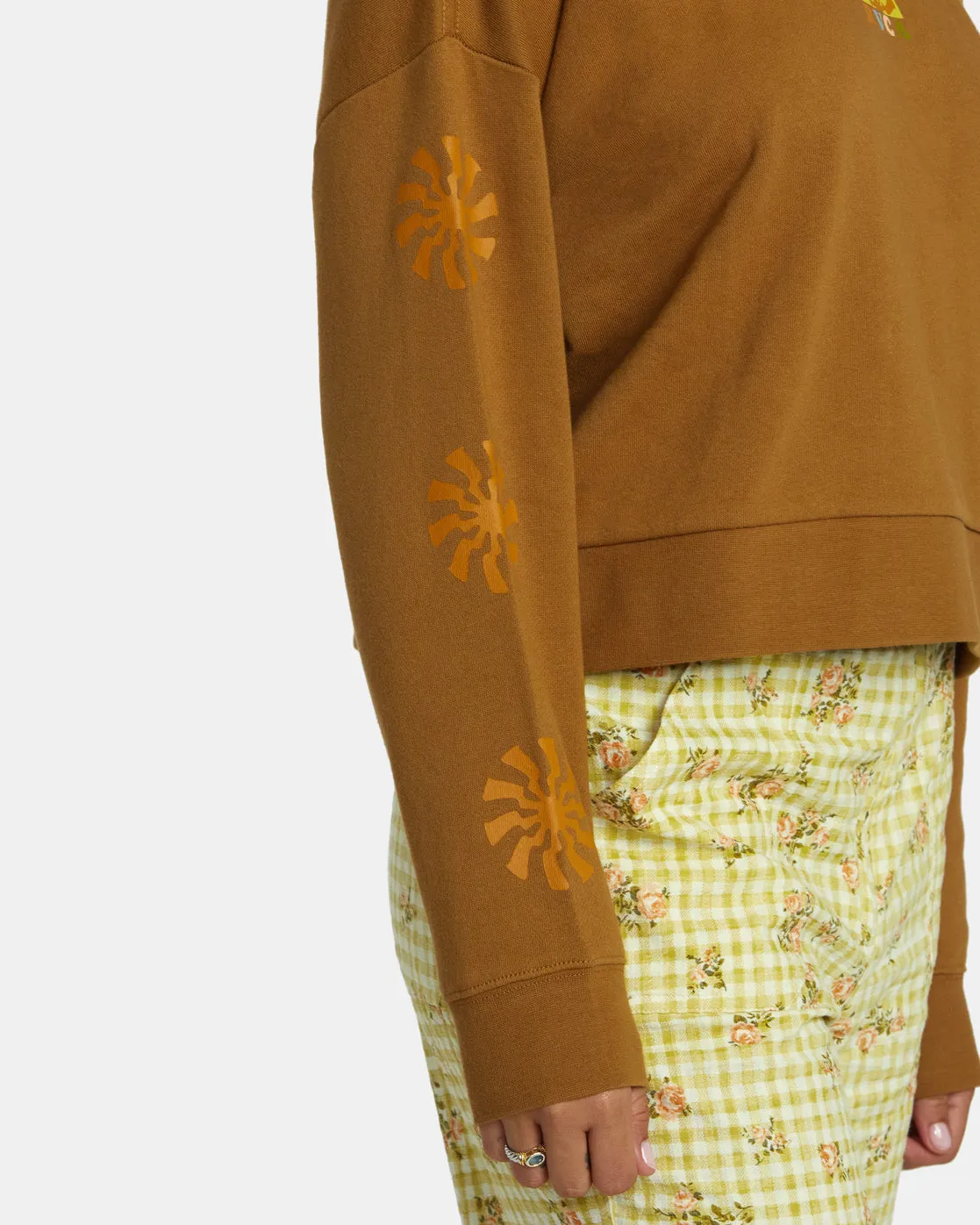 Shine Cropped Sweatshirt - Sienna