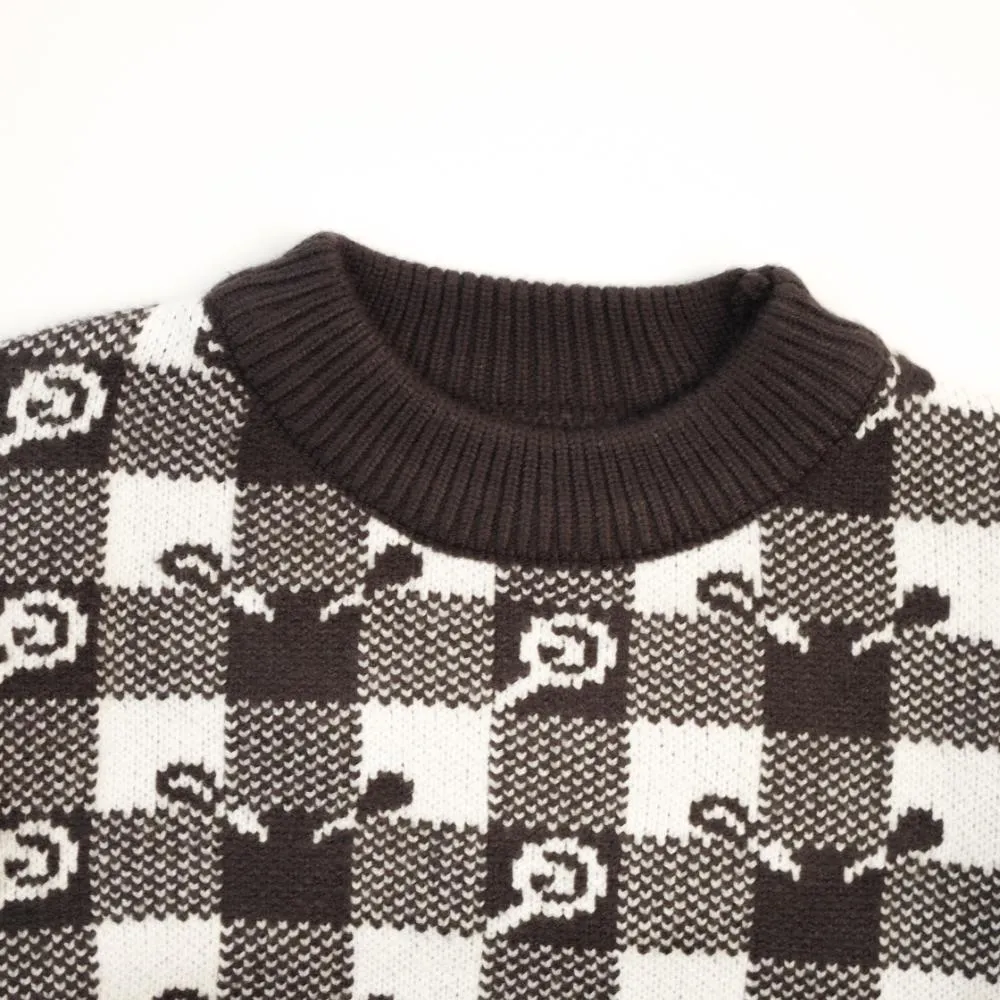 Slim fit patterned pullover 7284