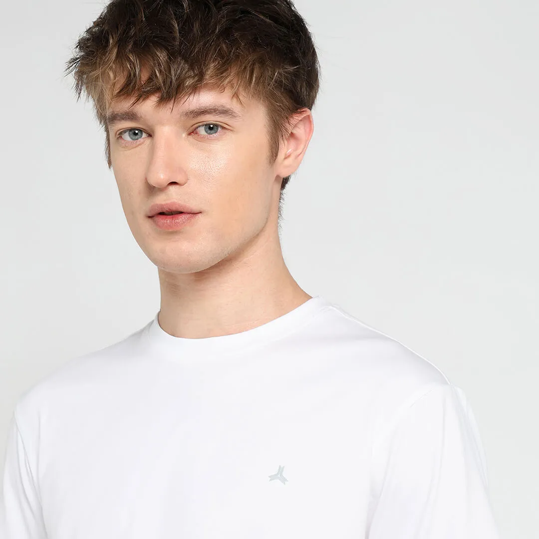 Solid Stretch T-shirt -  White