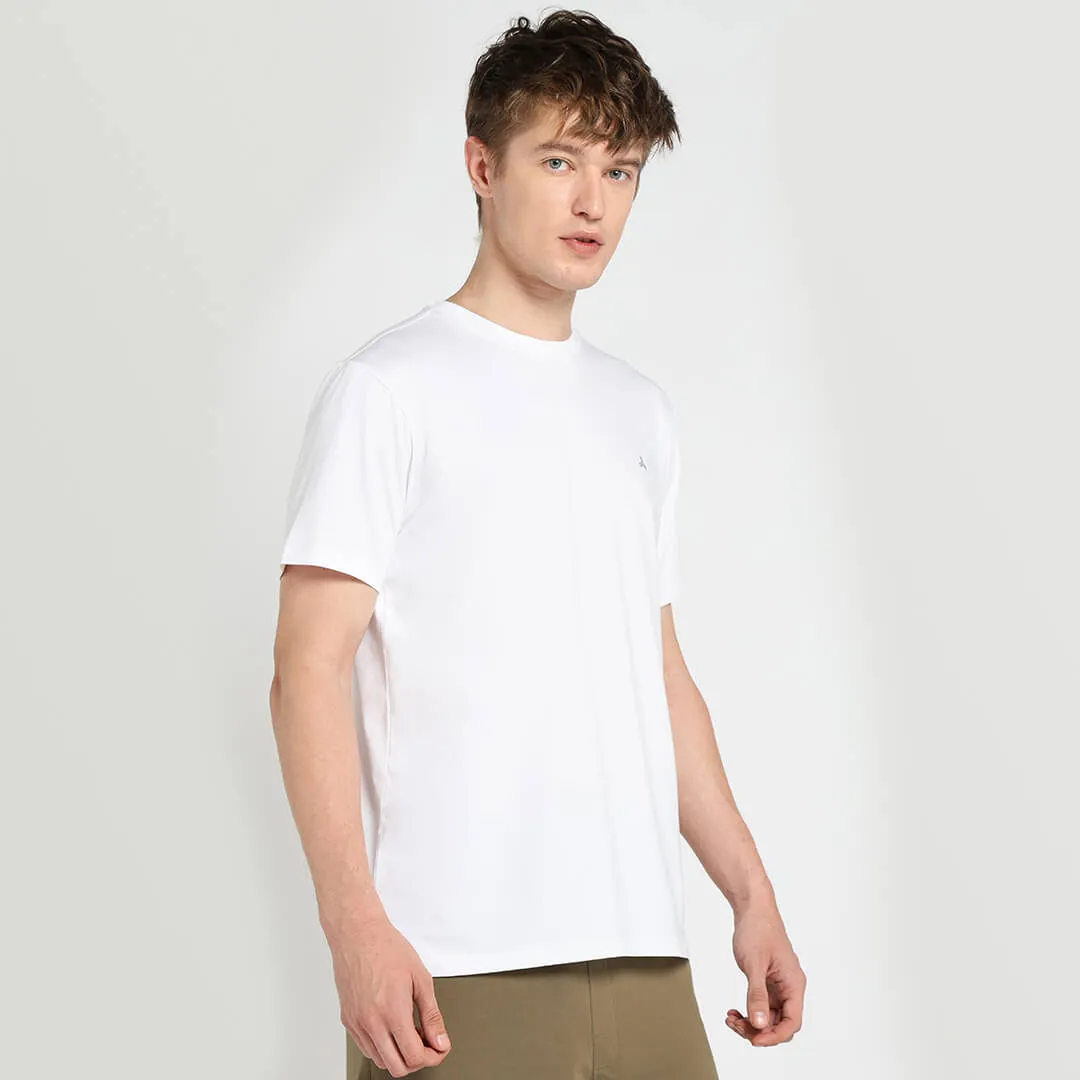 Solid Stretch T-shirt -  White
