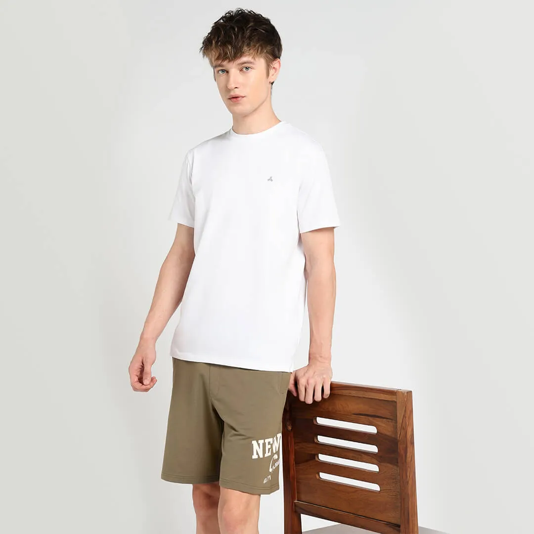 Solid Stretch T-shirt -  White