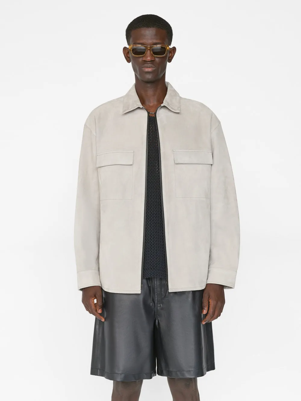 Suede Shirt -- Smoke Grey