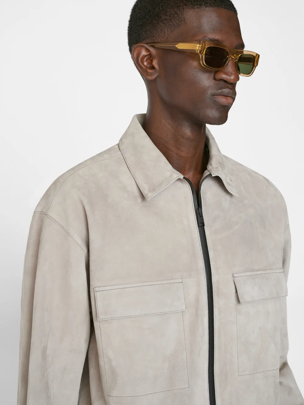 Suede Shirt -- Smoke Grey
