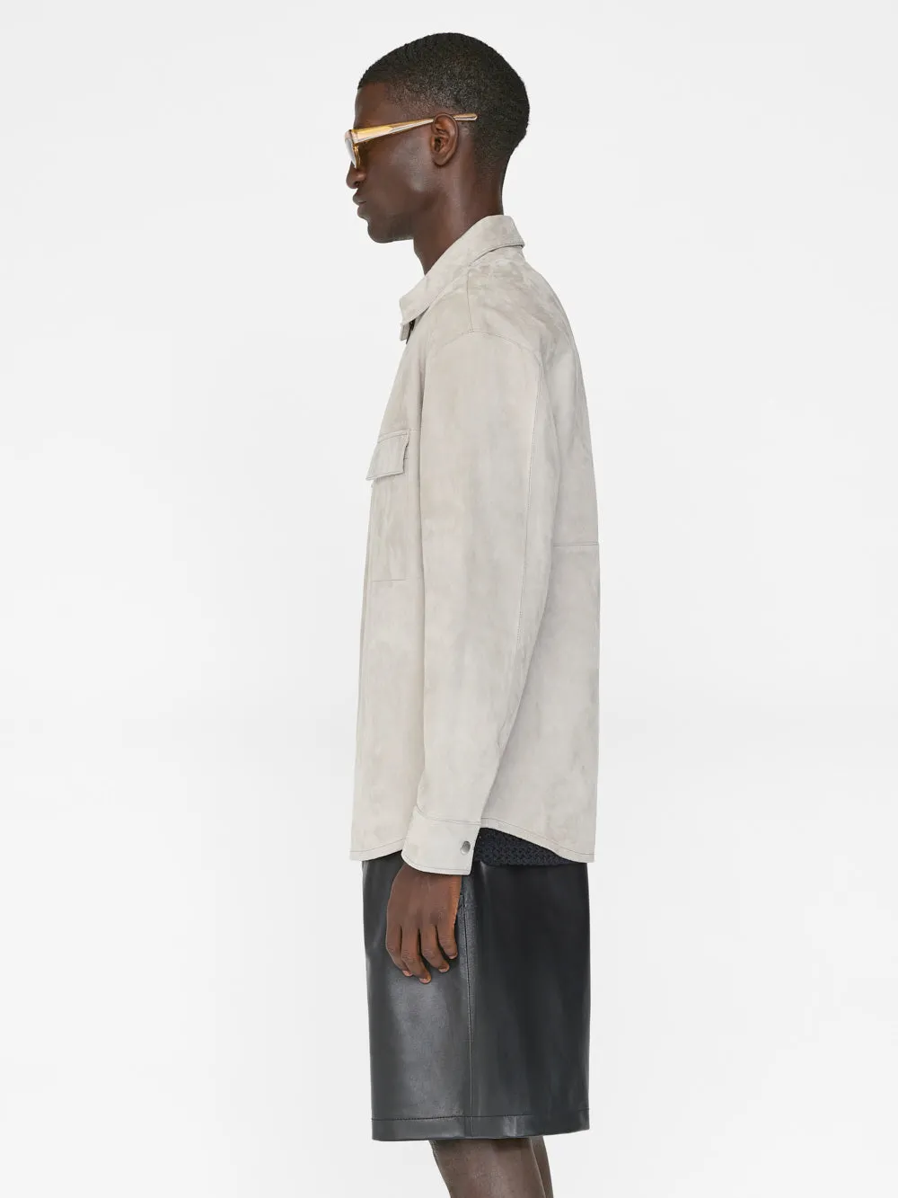Suede Shirt -- Smoke Grey
