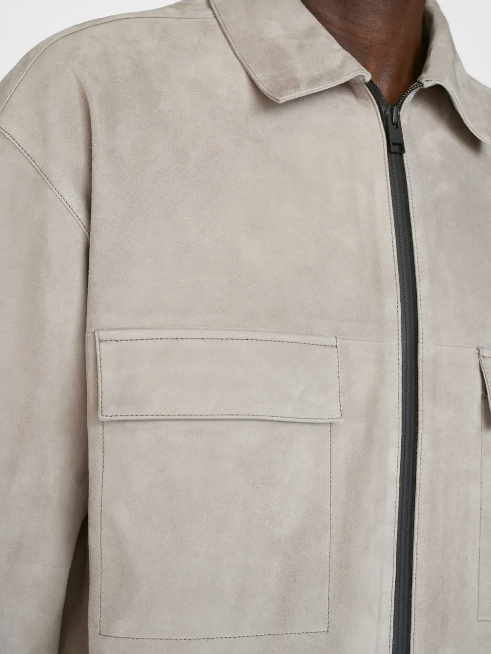 Suede Shirt -- Smoke Grey