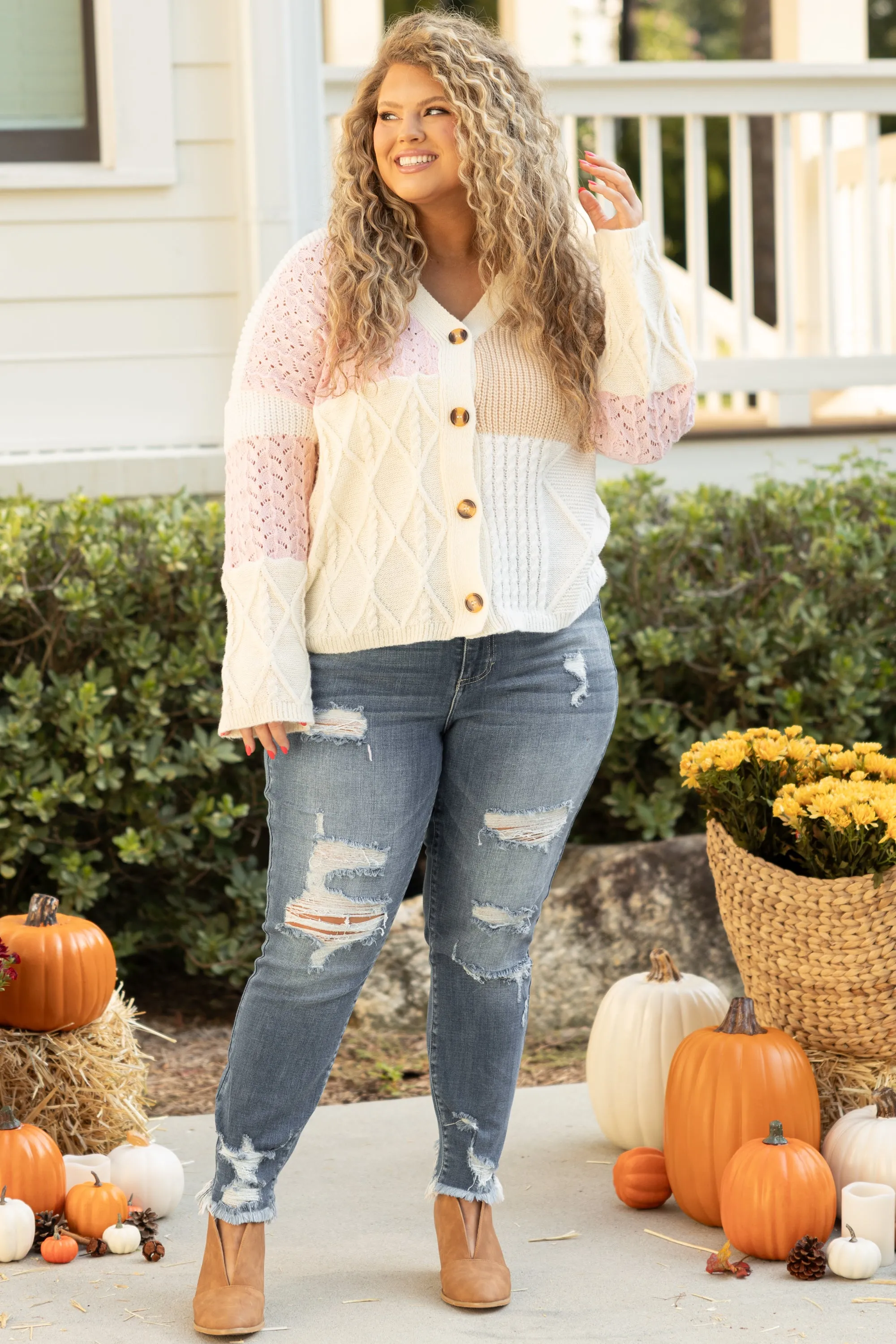 The Reckless Love Cardigan, Blush
