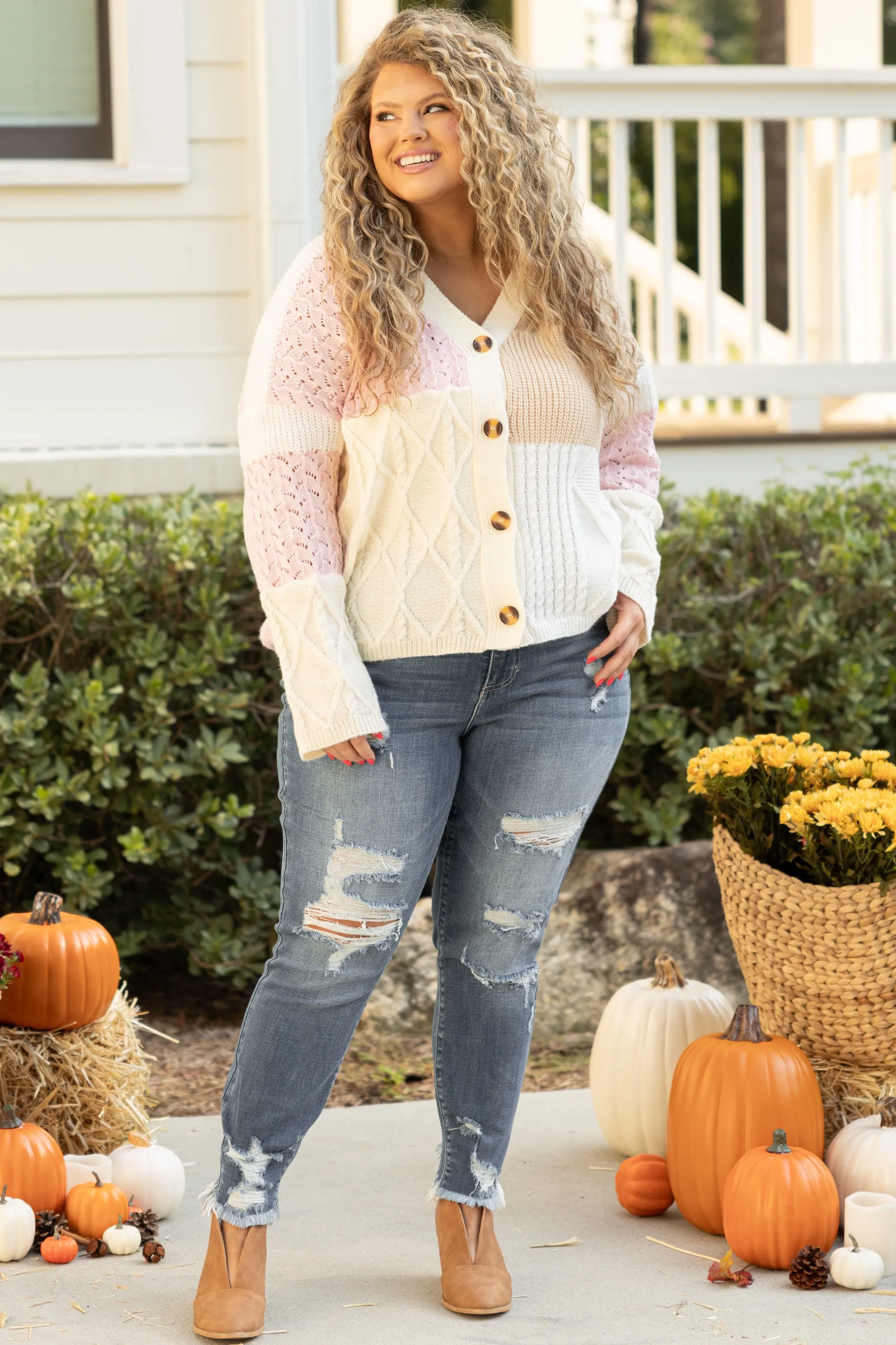 The Reckless Love Cardigan, Blush