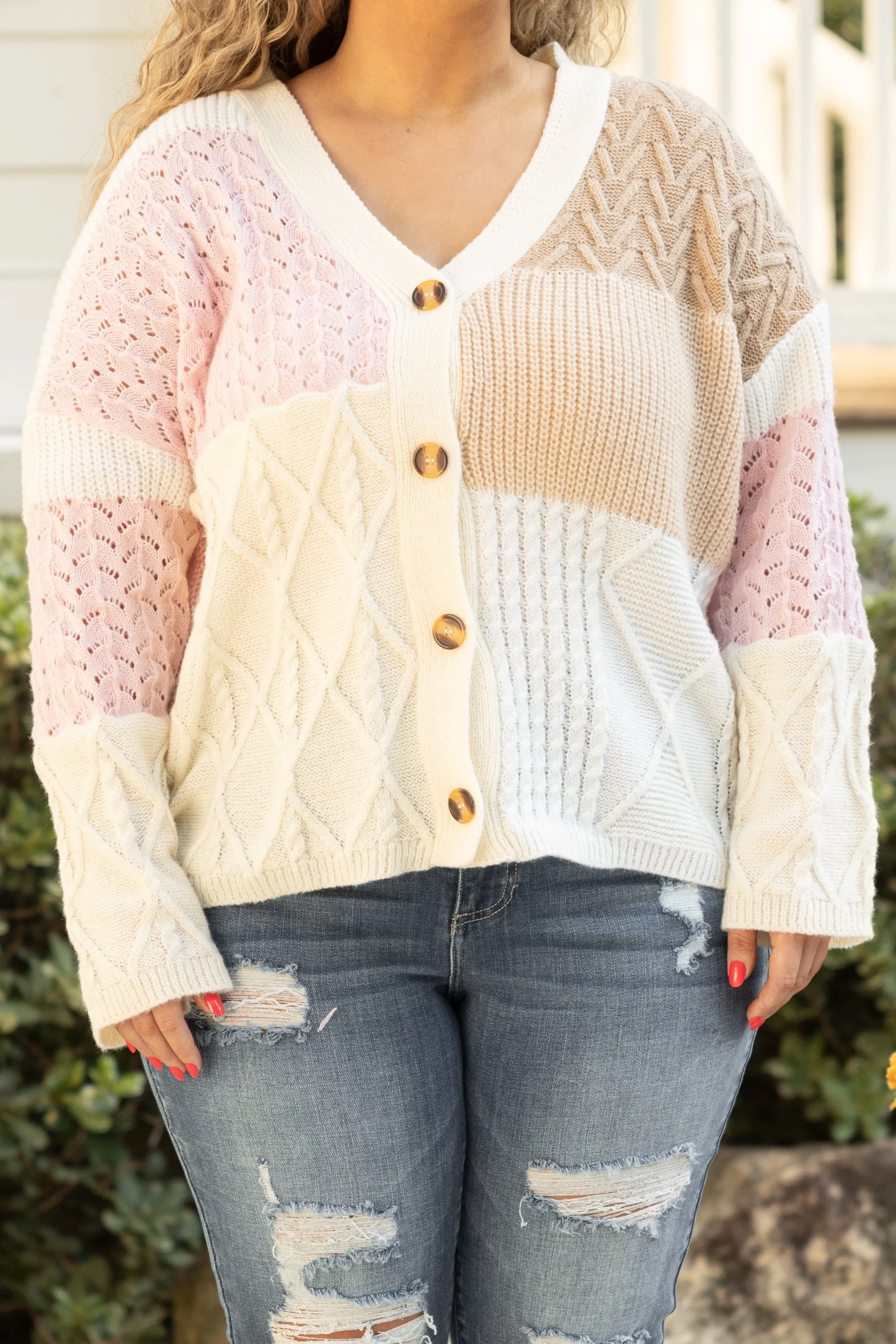 The Reckless Love Cardigan, Blush