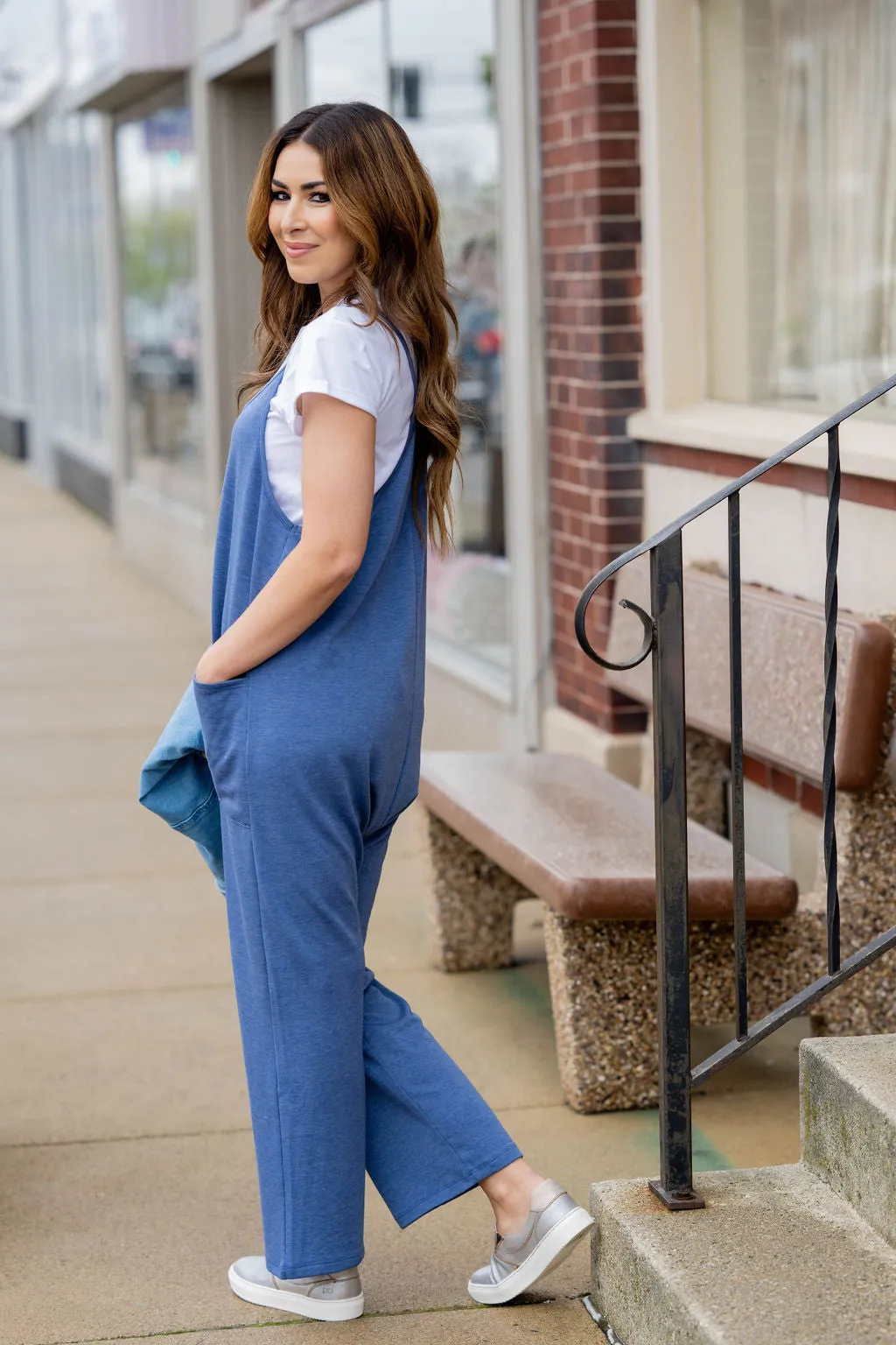 Thin Strapped Dual Pocket Jumpsuit
